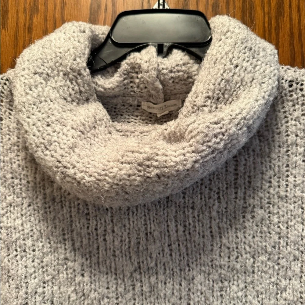Cozy Gray Cowl Neck Sweater